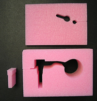 Anti-static polyethylene die cut foam packaging insert